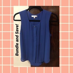 🔓🛑 3 FOR $20 Sleeveless Working Blouse (Navy)